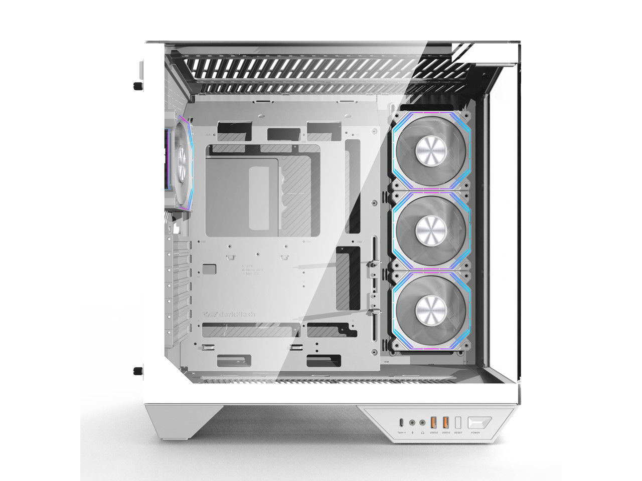 Корпус darkFlash DY470 из белой стали закаленного стекла ATX White корпус SPCC толщиной 08 мм 33290₽