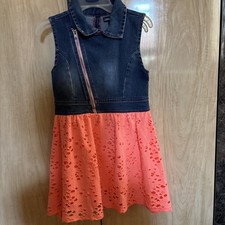 Limited Too Girls Denim Sleeveless Dress Size 4