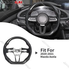 Real Carbon Fiber Sport Steering Wheel For Mazda 3 Axela CX30 CX50 2019-2024
