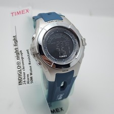 TIMEX 1440 Indiglo T5G911 Sport Day-Date WR 50M Chrono Alarm MEN'S WATCH