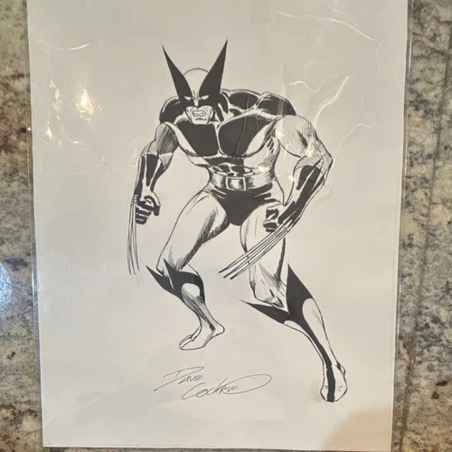 VINTAGE Wolverine Original Art - Signed DAVE COCKRUM (X-Men Co-Creator) - 1983