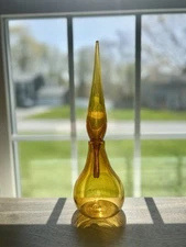 Husted Glass Works Blenko Decanter Style Brilliant Gold 627