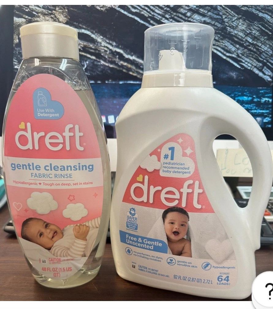 Dreft Fabric Rinse 36.7oz with Dreft baby detergent 64 loads
Opens in a new window or tab