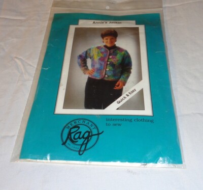 RAG MERCHANT PATTERN ~ ANNIE'S JACKET ~ MISSES SIZES 6 - 22 *UNCUT