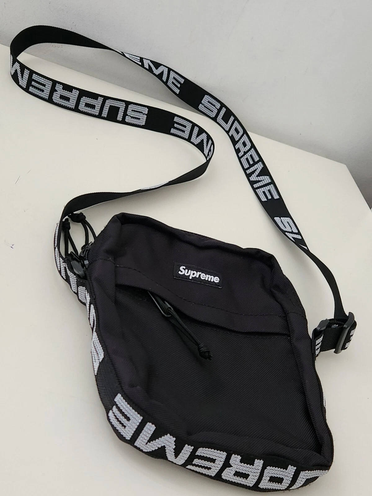 SS18 Supreme shoulder bag Cordura Fabric Black