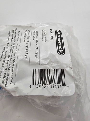 (QTY 8) Amerock BP29115G10 MushroomCabinet Knob Satin Nickel 1-1/2" - Picture 3 of 9