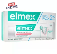 2 PACK Elmex Sensitive Professional + Gums Care 75ml Exp 02/2028