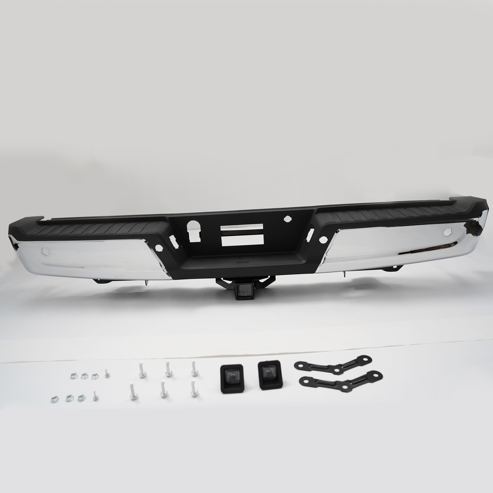 NEW Chrome Steel Rear Bumper for 2021-2023 Ford F-150 With Parking Sensors & Tow
