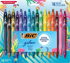 Gelocity Quick Dry Ocean Themed Gel Pens, Medium Point (0.7Mm), 16-Count Gel Pen