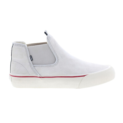 Globe Dover GBDOVER Mens Gray Leather Slip On Skate Inspired Sneakers Shoes