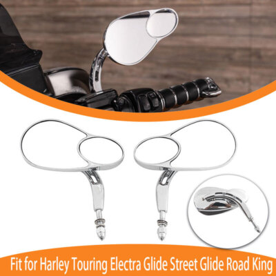 Split Vision Mirrors Fit For Harley Touring Electra Glide Road King Glide Chrome