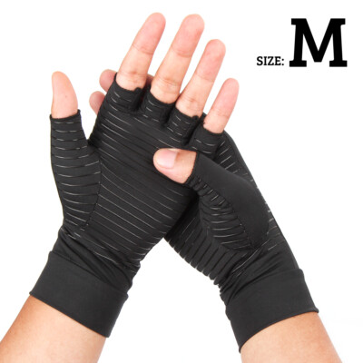 2 Pairs Copper Arthritis Compression Gloves Hand Support Joint Pain Relief Hand