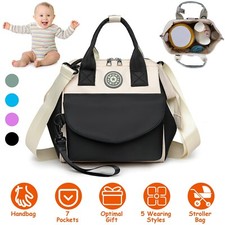 Baby Nappy Diaper Bag Burp Cloth Portable Adjustable Outdoor Strap Diaper Bag