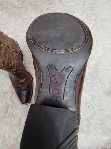 ARIAT Women Sz 8.5B Sassy Rhinestone Brown Leather Western Boot Style #10006850 - Picture 9 of 10