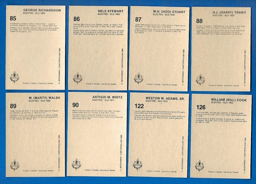 1983 (1985) CARTOPHILIUM HOCKEY HALL OF FAME HOF CARD 1-240 & PROMO SEE LIST - Picture 248 of 488
