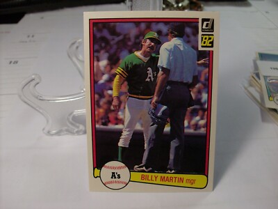 1982 Donruss Baseball #491 - Billy Martin MGR - Oakland Athletics  82-561