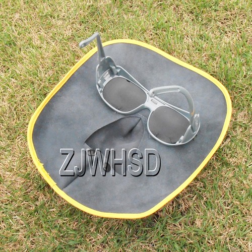Portable Front Protected Leather Lens Glasses Welder Welding Hood Helmet Mask - Picture 5 of 6