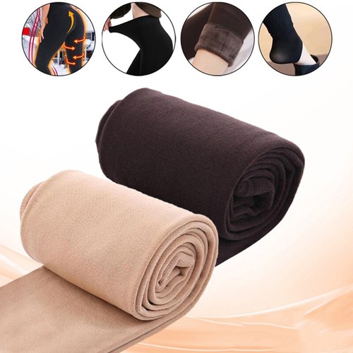 Woman Thermal Plush Lined Leggings Winter Warm High Waist Stretchy Slim Pants AU - Picture 3 of 19