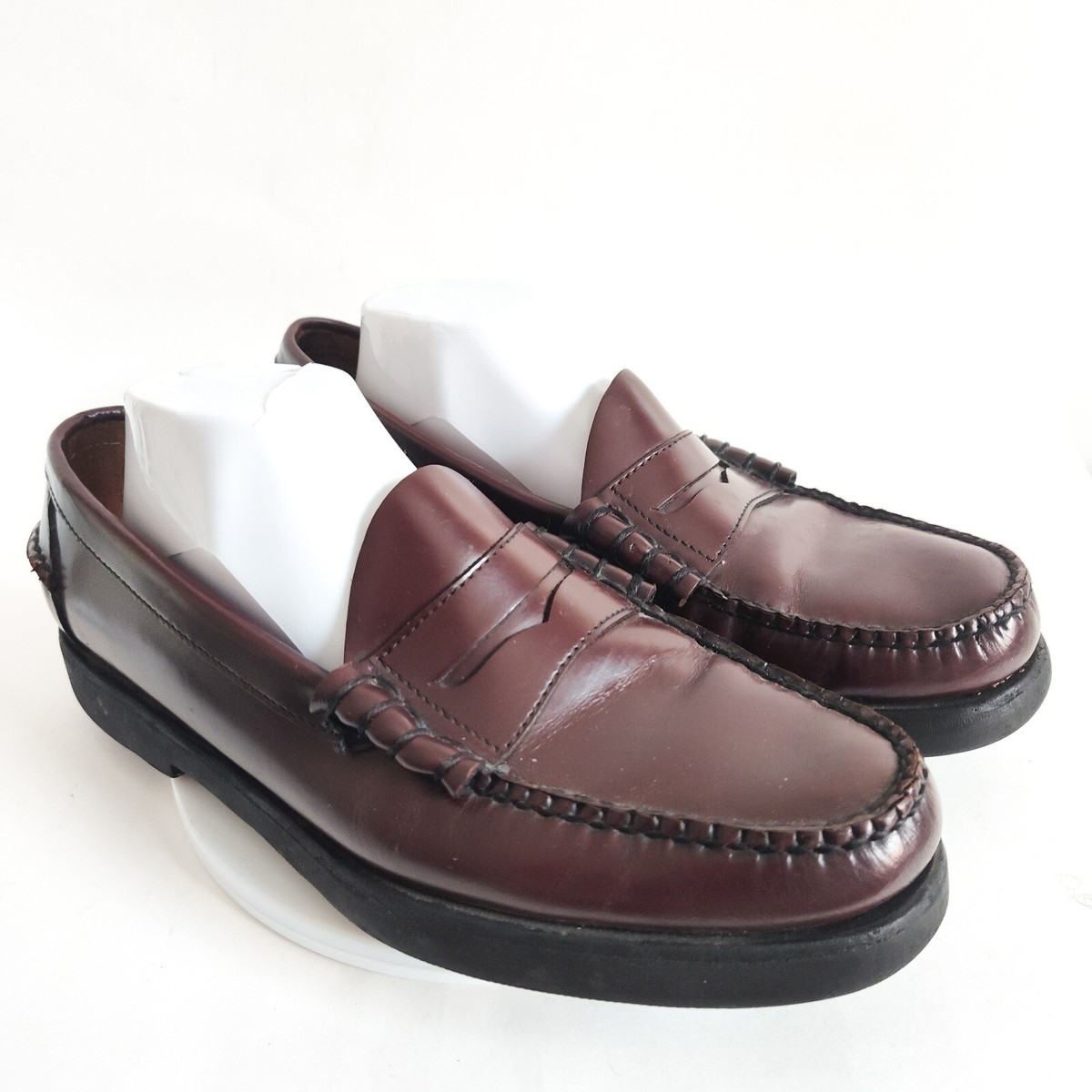 LL Bean Penny Loafers Mens 8.5 D Burgundy Leather Slip On Dress Casual Shoes Amazon.com | Allen Edmonds Men main image 3