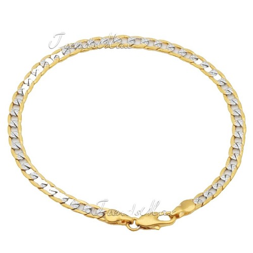 18K Yellow Gold Filled Design Inspired 7mm Curban Curb