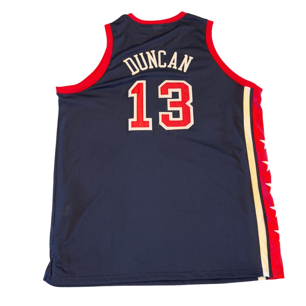 Tim Duncan USA Basketball Authentic Reebok Jersey #13 Size 56 3XL