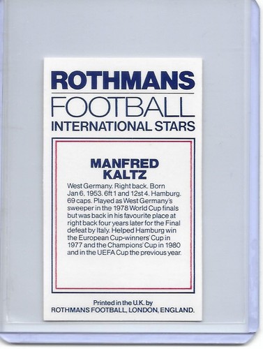 1984 Rothmans Football International Stars: Maradona, Rossi, Platini, Socrates - Picture 50 of 102
