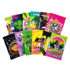 50/100pcs Resealable Mixed Cartoon Plastic Bags zipper lock Thick Pouch 7*10