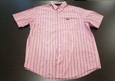 Chaps Easy Care MENS Large Button Down Long Sleeve Dress shirt Red Plaid