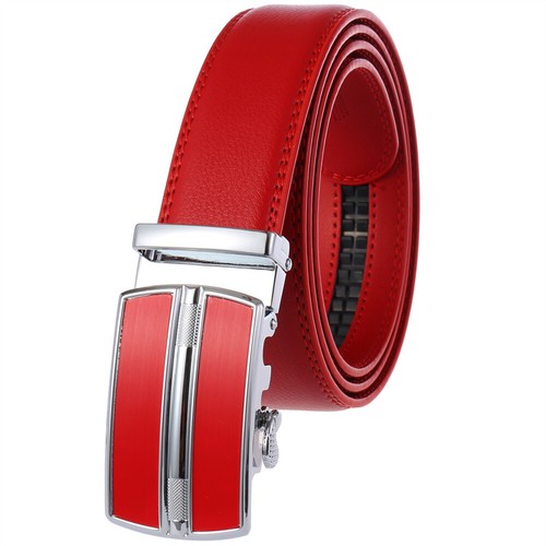 Mens Leather Automatic Buckle Ratchet Business Golf Dress Belt Waistband New - Bild 17 von 25