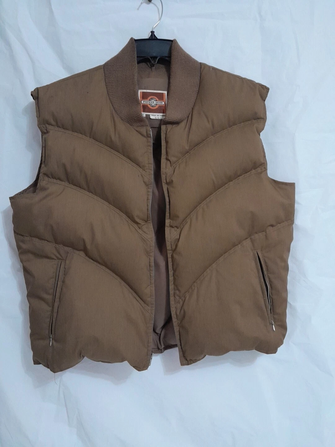 Pioneer Wear Down Puffer Full Zip Vest - Brown/Beige - Men's Size XL
