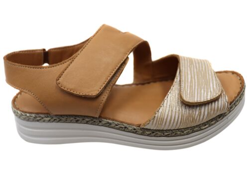 Cabello Comfort Rhonda Womens Leather Comfortable Sandals - Picture 2 of 13