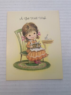 Vintage 1982 Get Well Card 5.5  X 4.25  Paper Ephemera Nehemiah 8:10 Spring Joy
