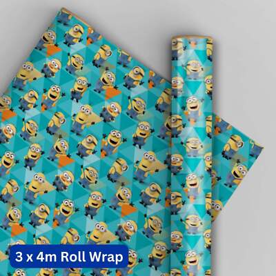 Geschenkpapier Despicable Me Minions Geschenkpapier Kindergeburtstag 3 x 4 m Rolle