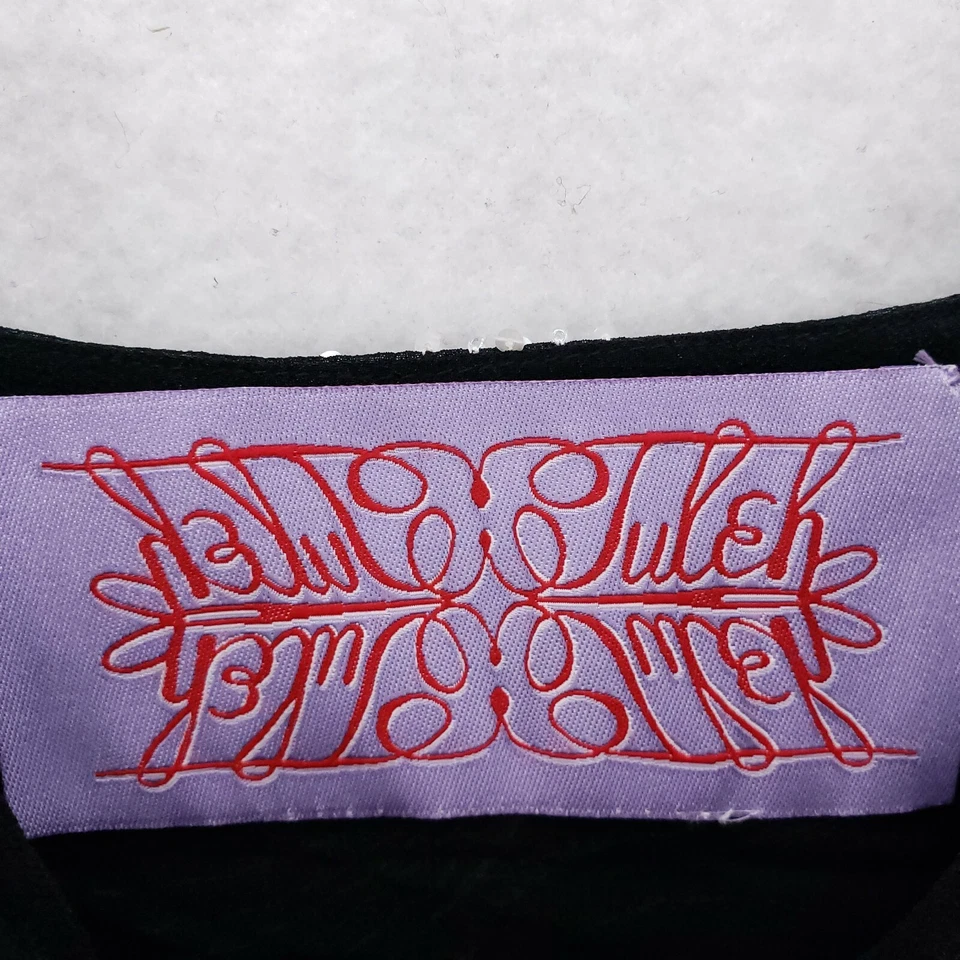 TULEH бисером блестки черный белый цветочный Майка блузка Cami камзол размер маленький? - Изображение 4 из 4