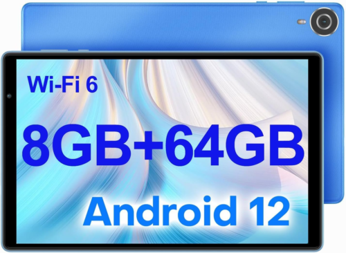 P25T Android 12 Tablet 10.1 Pollici 8GB RAM+64GB ROM(TF 1TB), Quad Core 1.8Ghz,  - Foto 1 di 12