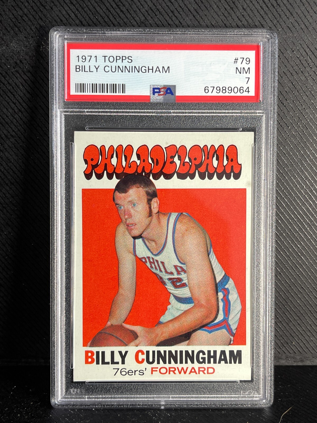 1971 71 Topps Basketball Billy Cunningham #79 Graded PSA Near Mint 7
