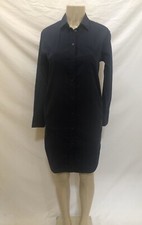 Everlane Button Down Navy Blue Long Sleeve Shirt Dress Size 0