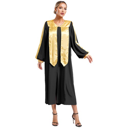 Unisex Womens Mens Costume Patchwork Design Choir Robe Easy Recognize Dress - Picture 30 of 75