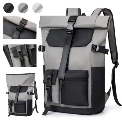 KVAYO Herren Rucksack Wasserdicht Sport Arbeit Freizeit Schulrucksack Tasche Schwarz