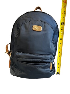 MICHAEL KORS Backpack Navy Nylon Saddle Saffiano Leather  display picture 1