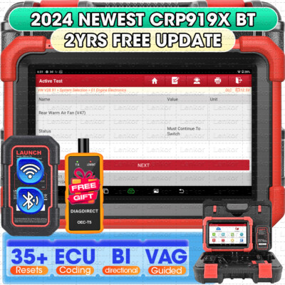 LAUNCH X431 CRP919X BT OBD2 Scanner 2024 Bi-directional Scan Tool CANFD&DoIP