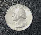 1963-D  WASHINGTON QUARTER, 90% SILVER, UNC