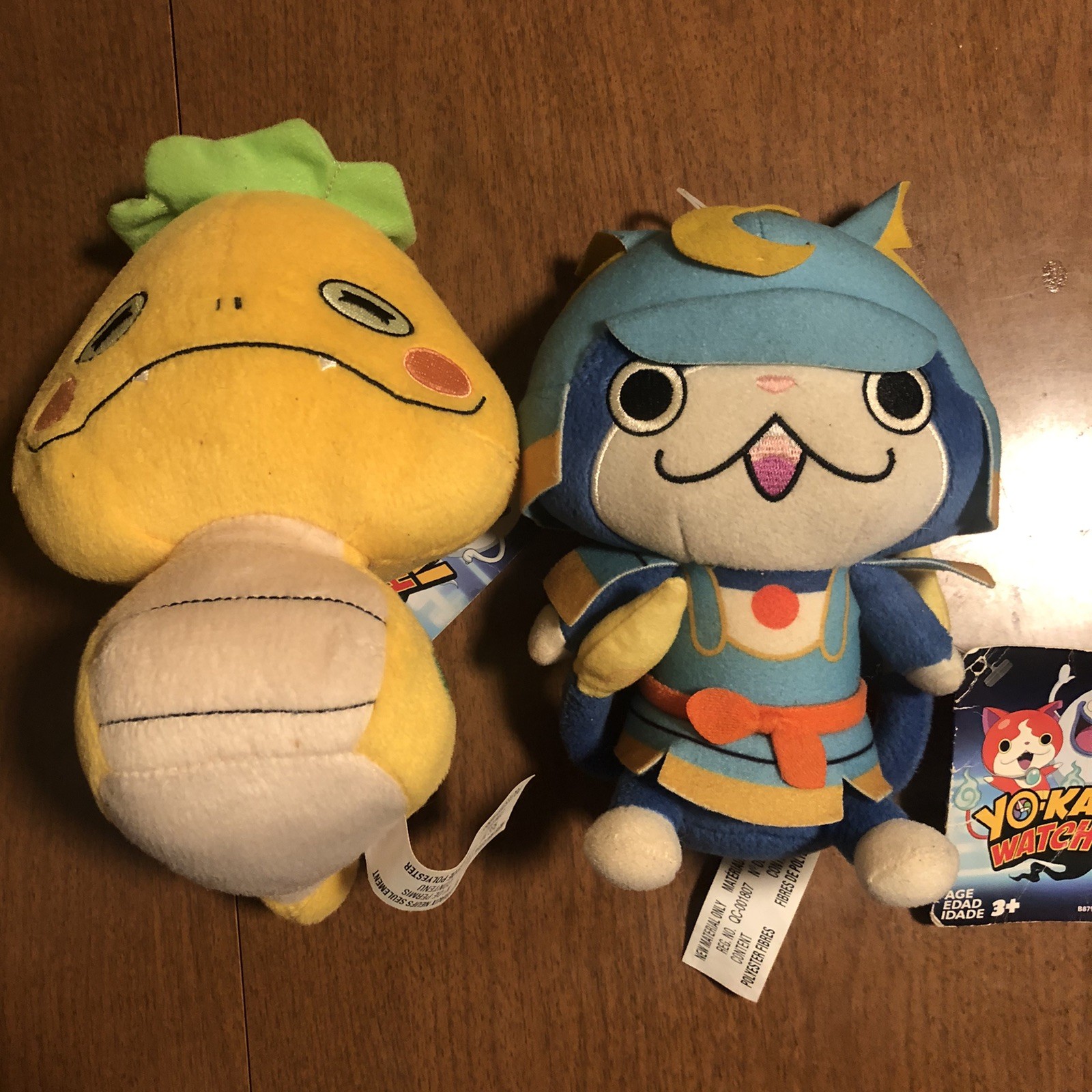 Watch Used, kai Yokai Yo Hasbro 2015 Tags, 2, of Lot Plush, Noku, w/ Shogunyan - vintagewatches.pk