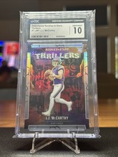 2024 Panini Rookies & Stars - Thrillers J.J. McCarthy #T-JMY Silver CGC 10 (RC)