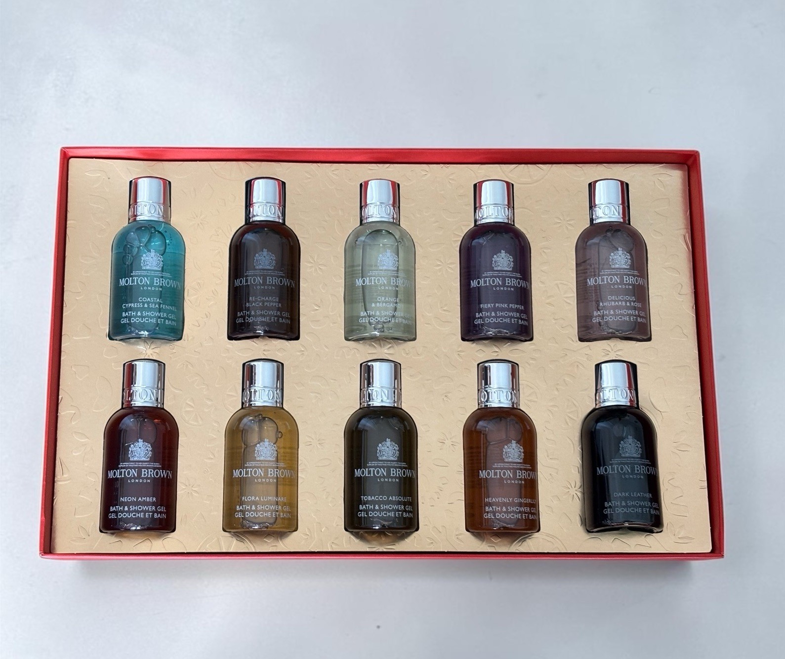 Molton Brown 10pc Bath & Shower Gift Set 50ml Luxury Body Care Boxed NEW