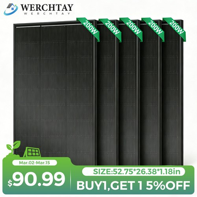 #ad #ad 200W 400W 800W 1000W Watt Mono Solar Panel 12V Off Grid Battery Charger RV Home $92.99