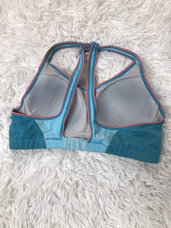 Moving Comfort Womens Blue Pink Sports Bra Adjustable Straps Sz M 34CD-36C - Image 3 of 4