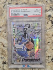 Topps 2025-26 Chrome Patented Shai Gilgeous-Alexander PD-3 PSA 10 Thunder MVP 