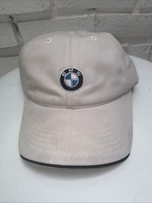 Bmw Lifestyle Adjustable Baseball Hat Cap Beige Black Trim Strapback Logo