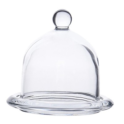 Transparenter Kuchenständer mit Kuppeldeckel runde und glatte Form zum Servieren